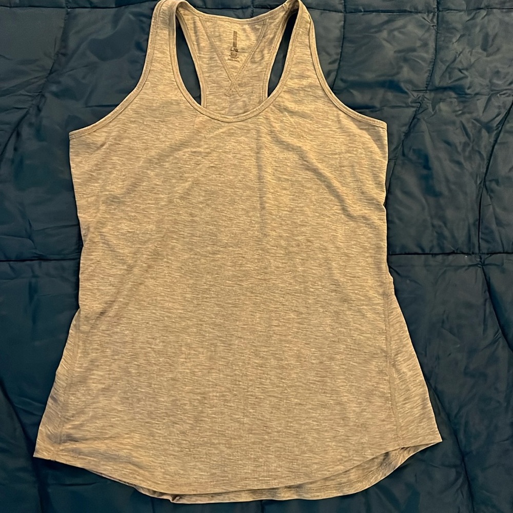 Lucy Racerback Tank. Gray - L